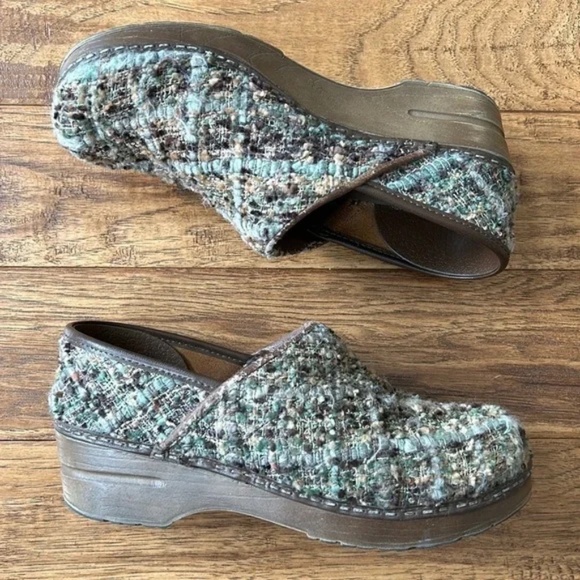 Sanita Professional Tilly Closed Multicolor Tweed Woven Clog Comfort Shoe Sz 38 - Picture 12 of 12